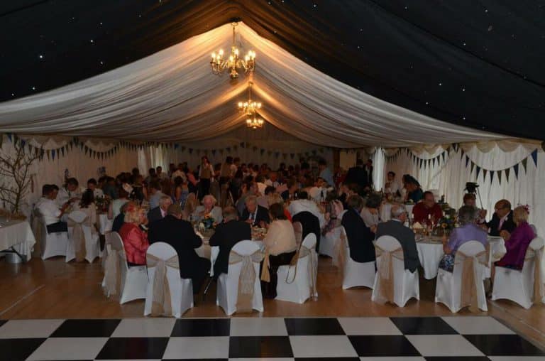 Knighton Community Centre wedding reception setup